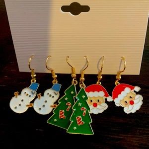 Christmas earrings set of 3